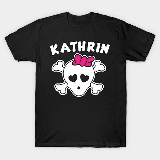 Piratin Kathrin Design For Girls And Women T-Shirt by Tolan79 Magic Designs